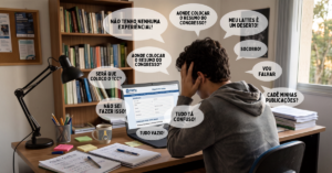 Estudante perdido tentando cadastrar o Currículo Lattes do zero: