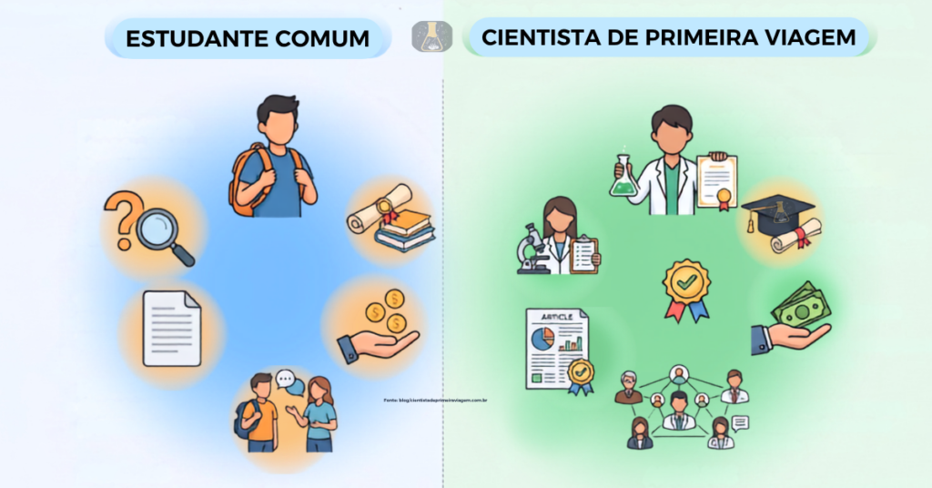 Comparativo de diferenciais de carreira obtidos por meio de Iniciação Científica.