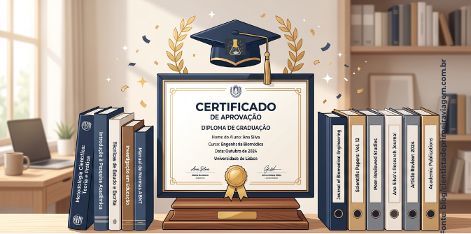 Sucesso na aprovação de projeto e metodologia científica na graduação.